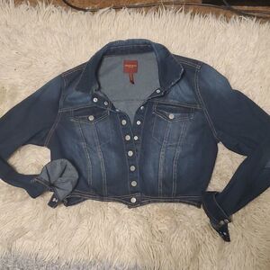 HIGHWAY Jean jacket, cropped, handpainted, custom work